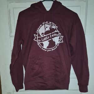 Gildan Maroon Hoodie with Graphic Print